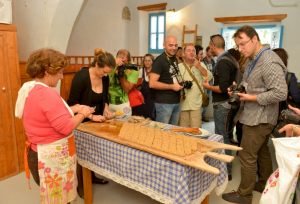 November 2014. ...preparing traditional sweet "melekounι". It took place during the workshop "Traditional wedding's sweet "melekouni" and bread of the Archangelos village". Host: Traditional house Tsampika. Archangelos Rhodes. 